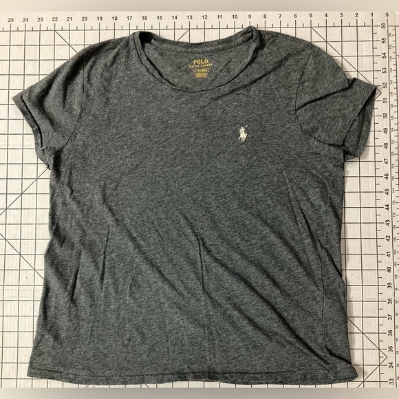 (2) Polo Ralph Lauren Women’s Large Grey Tees - Picture 7 of 10
